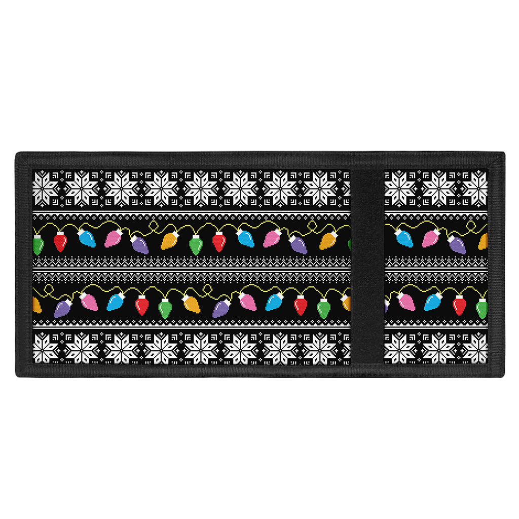 Christmas Tree Lights Print Trifold Wallet