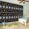 Christmas Tree Lights Print Wall Sticker