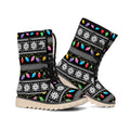 Christmas Tree Lights Print Winter Boots