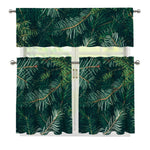Christmas Tree Print 3 Piece Kitchen Curtains