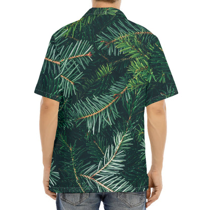 Christmas Tree Print Aloha Shirt