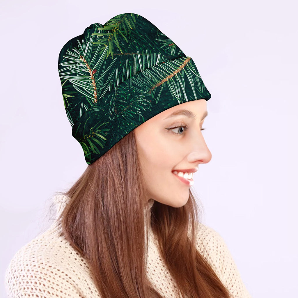 Christmas Tree Print Beanie