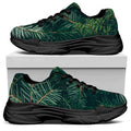 Christmas Tree Print Black Chunky Shoes