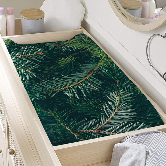 Christmas Tree Print Changing Pad Cover