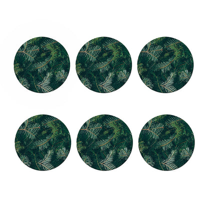Christmas Tree Print Coaster Set