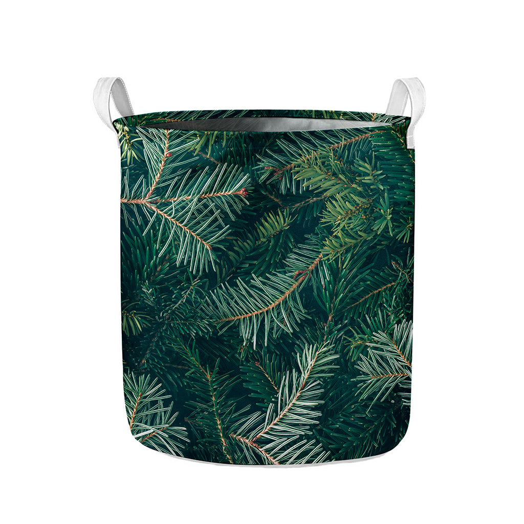 Christmas Tree Print Collapsible Laundry Basket