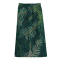 Christmas Tree Print Cotton Front Slit Maxi Skirt