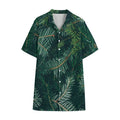 Christmas Tree Print Cotton Hawaiian Shirt