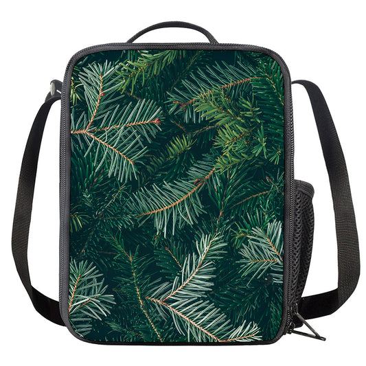 Christmas Tree Print Crossbody Lunch Bag