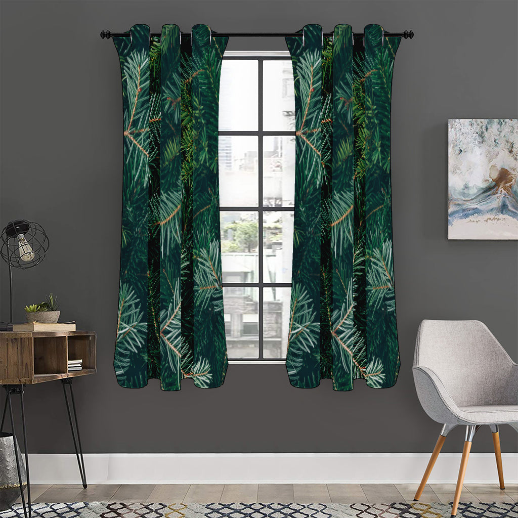 Christmas Tree Print Curtain