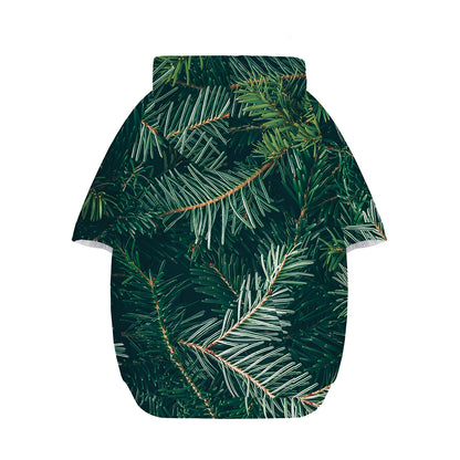 Christmas Tree Print Dog Zip Up Hoodie