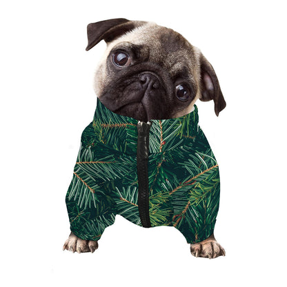 Christmas Tree Print Dog Zip Up Jacket