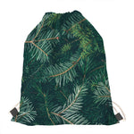 Christmas Tree Print Drawstring Bag