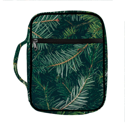 Christmas Tree Print Front Pocket Bible Bag