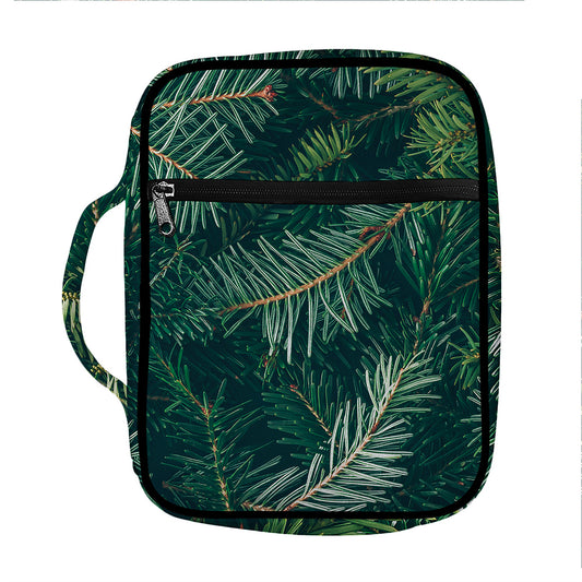 Christmas Tree Print Front Pocket Bible Bag
