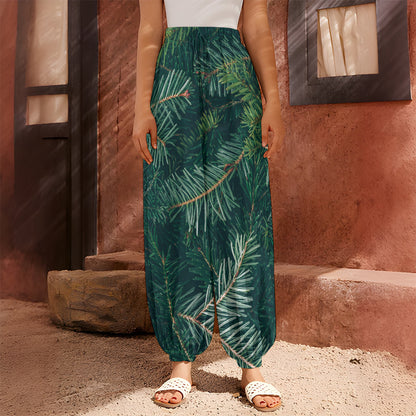 Christmas Tree Print Harem Pants