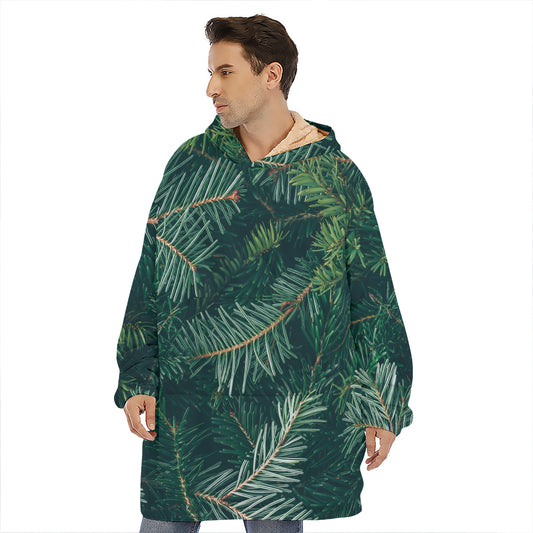 Christmas Tree Print Hoodie Blanket
