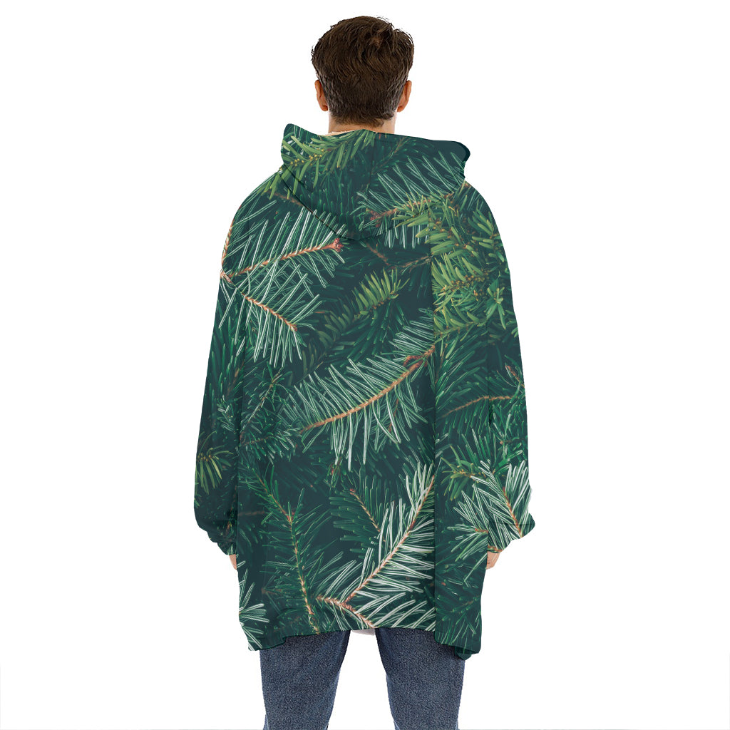 Christmas Tree Print Hoodie Blanket