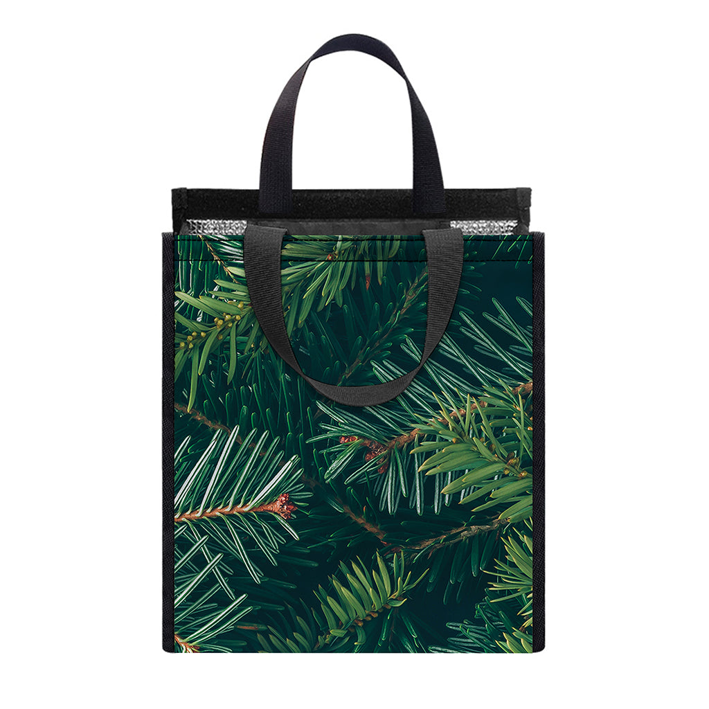 Christmas Tree Print Insulated Lunch Tote