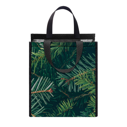 Christmas Tree Print Insulated Lunch Tote