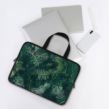 Christmas Tree Print Laptop Sleeve With Handle