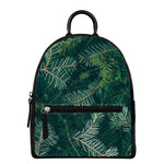 Christmas Tree Print Leather Backpack
