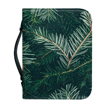 Christmas Tree Print Leather Bible Cover