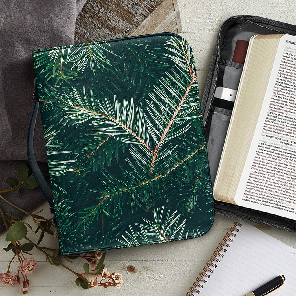 Christmas Tree Print Leather Bible Cover