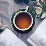 Christmas Tree Print Leather Coaster Set