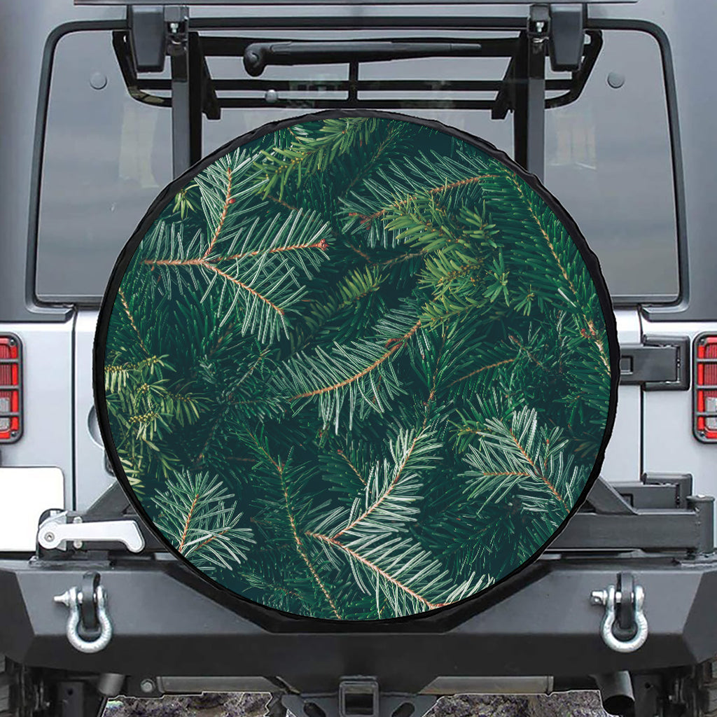 Christmas Tree Print Leather Spare Tire Cover