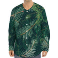 Christmas Tree Print Long Sleeve Baseball Jersey