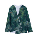 Christmas Tree Print Long Sleeve Short Coat