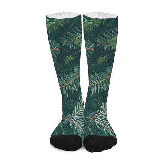 Christmas Tree Print Long Socks