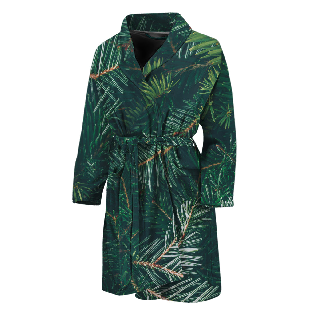 Christmas Tree Print Men's Bathrobe