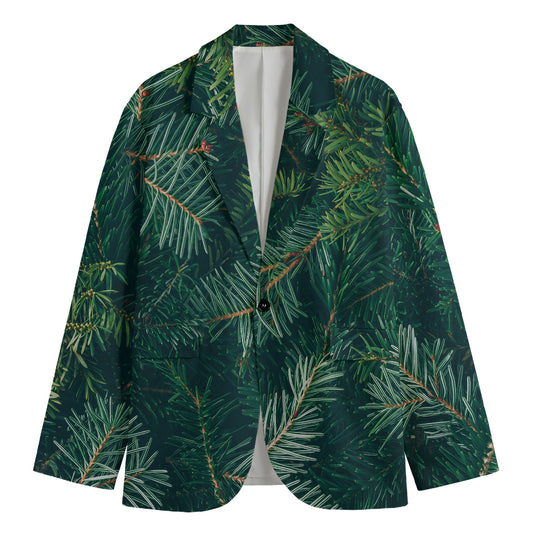 Christmas Tree Print Men's Blazer