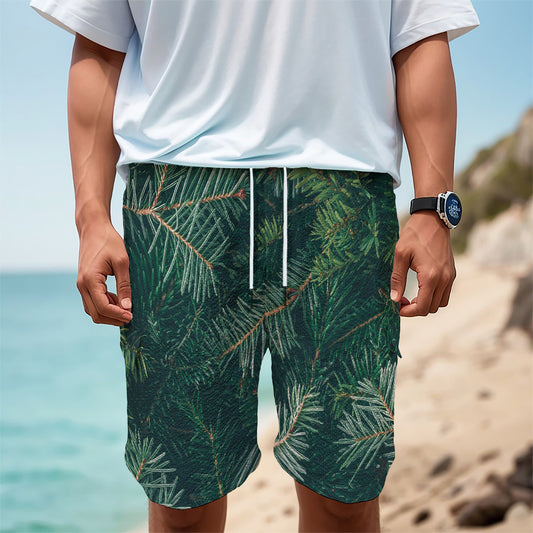 Christmas Tree Print Men's Cargo Shorts