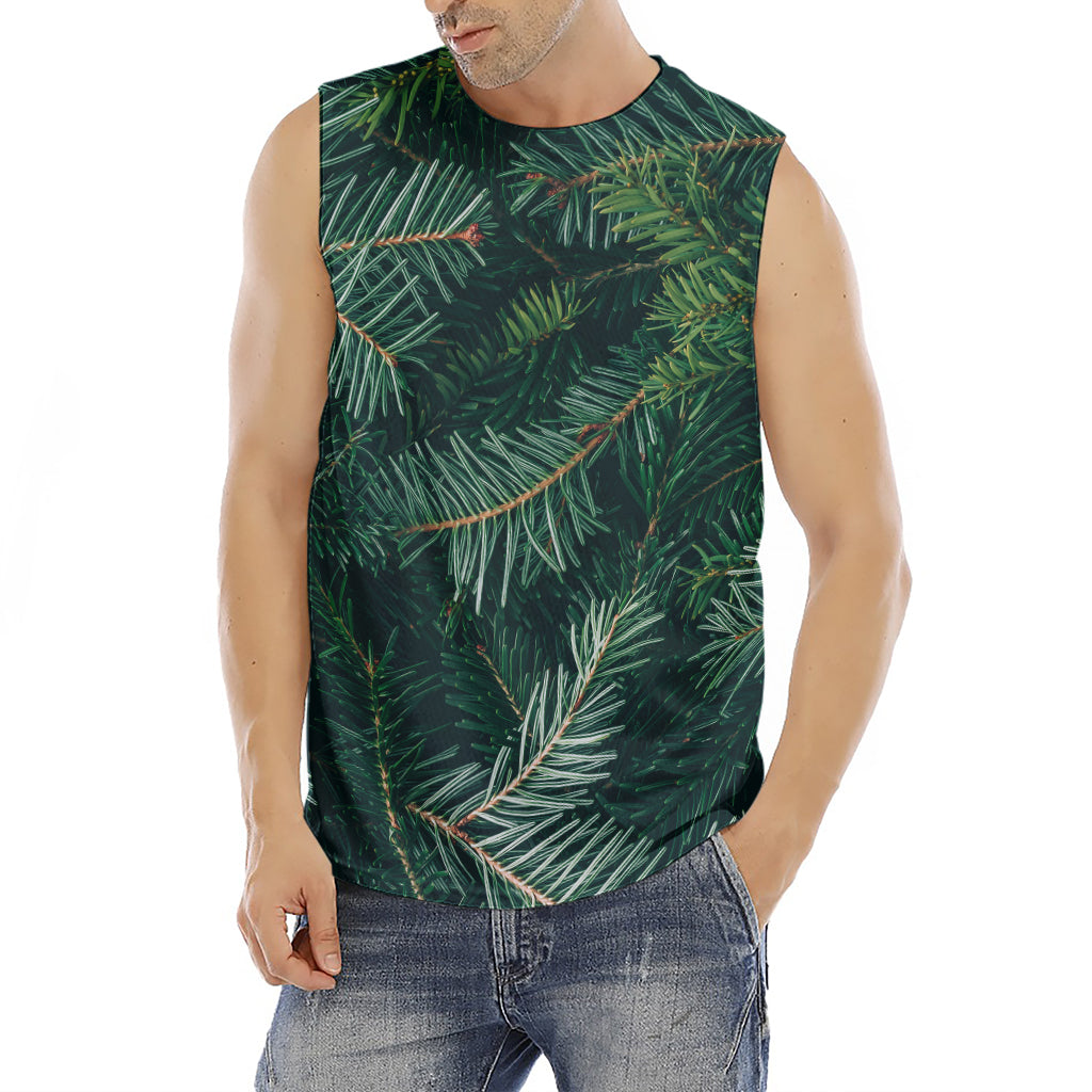 Christmas Tree Print Men's Fitness Tank Top