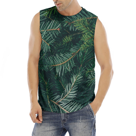 Christmas Tree Print Men's Fitness Tank Top