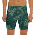 Christmas Tree Print Men's Long Boxer Briefs