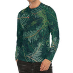Christmas Tree Print Men's Long Sleeve Rash Guard