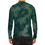Christmas Tree Print Men's Long Sleeve Rash Guard