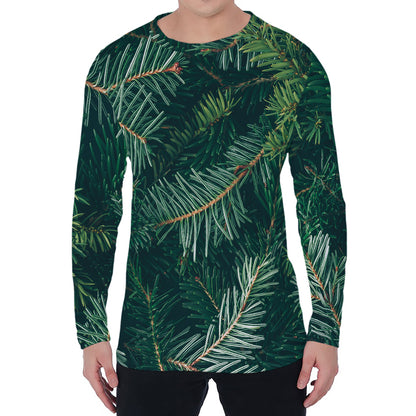 Christmas Tree Print Men's Long Sleeve T-Shirt