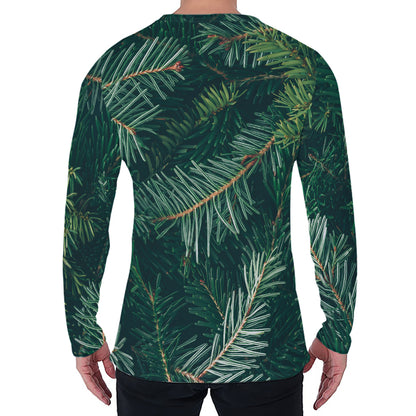 Christmas Tree Print Men's Long Sleeve T-Shirt