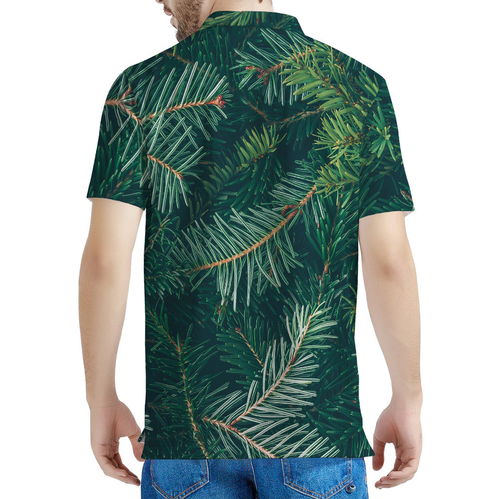 Christmas Tree Print Men's Polo Shirt