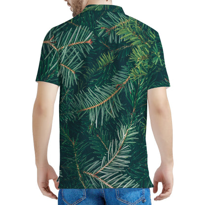 Christmas Tree Print Men's Polo Shirt