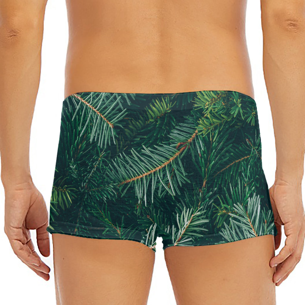 Christmas Tree Print Men's Short Boxer Briefs