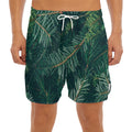 Christmas Tree Print Men's Split Running Shorts
