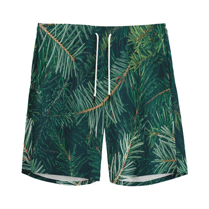 Christmas Tree Print Men's Sports Shorts