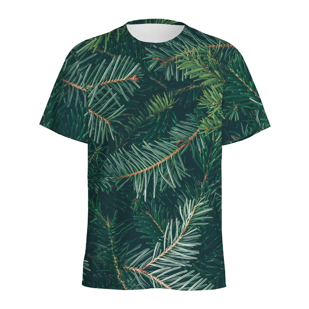 Christmas Tree Print Men's Sports T-Shirt