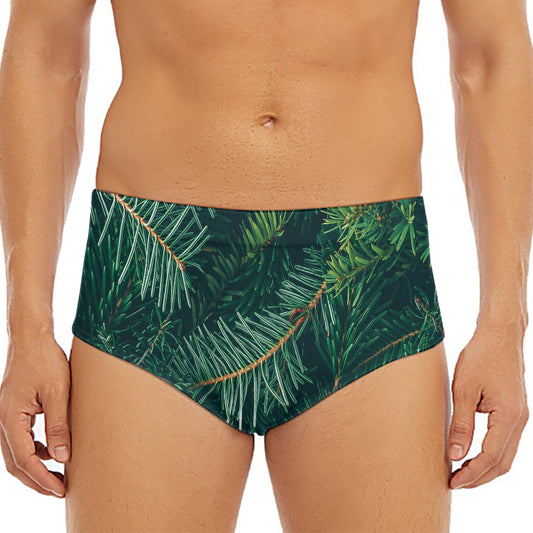 Christmas Tree Print Men's Triangle Swim Briefs